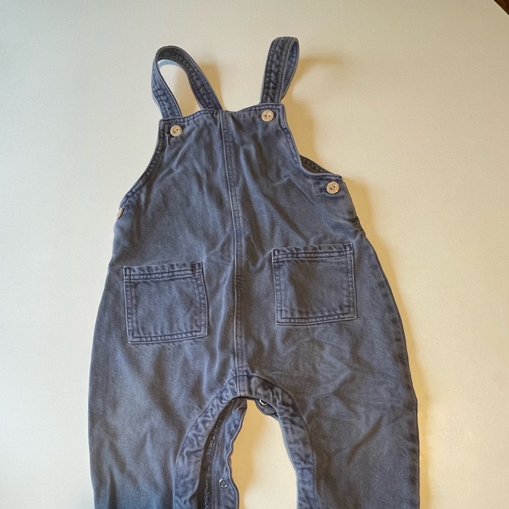 H&M Dusty Blue Overalls (9-12 months)